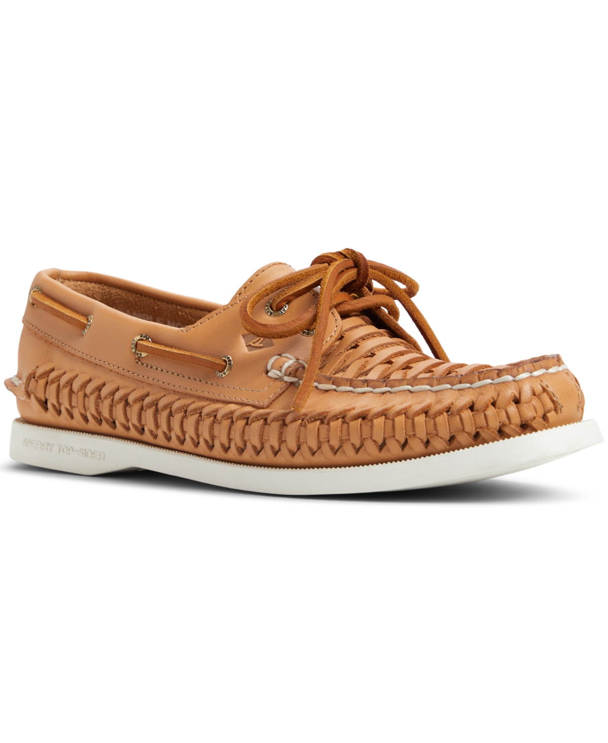Women's Ao 2-Eye Woven Round Toe Boat Shoe - Ivory