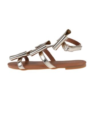 Little Girls Comfortable and Stylish Flat with Oversized Bows Sandals