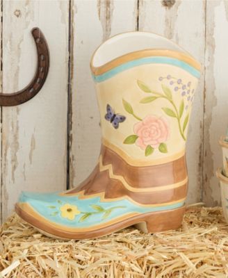 Rosewood 3-D Boot Vase