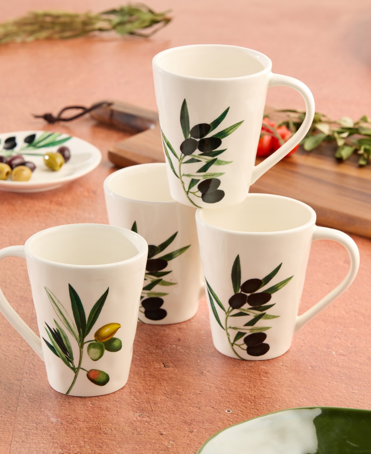 Certified International Olivia Set Of 4 Mugs In Multi
