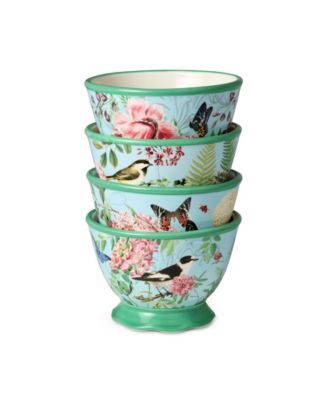 Flora Ice Cream Bowls, Set of 4, Service for 4