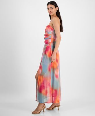 Women's Printed Halter Bandeau Maxi Dress, Exclusively at Macy's