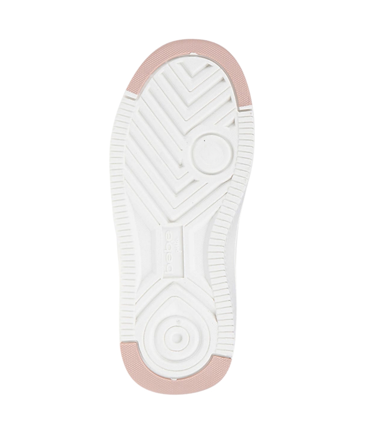 Bebe Little Girls Court With Decorative Screen Print Sneakers In White