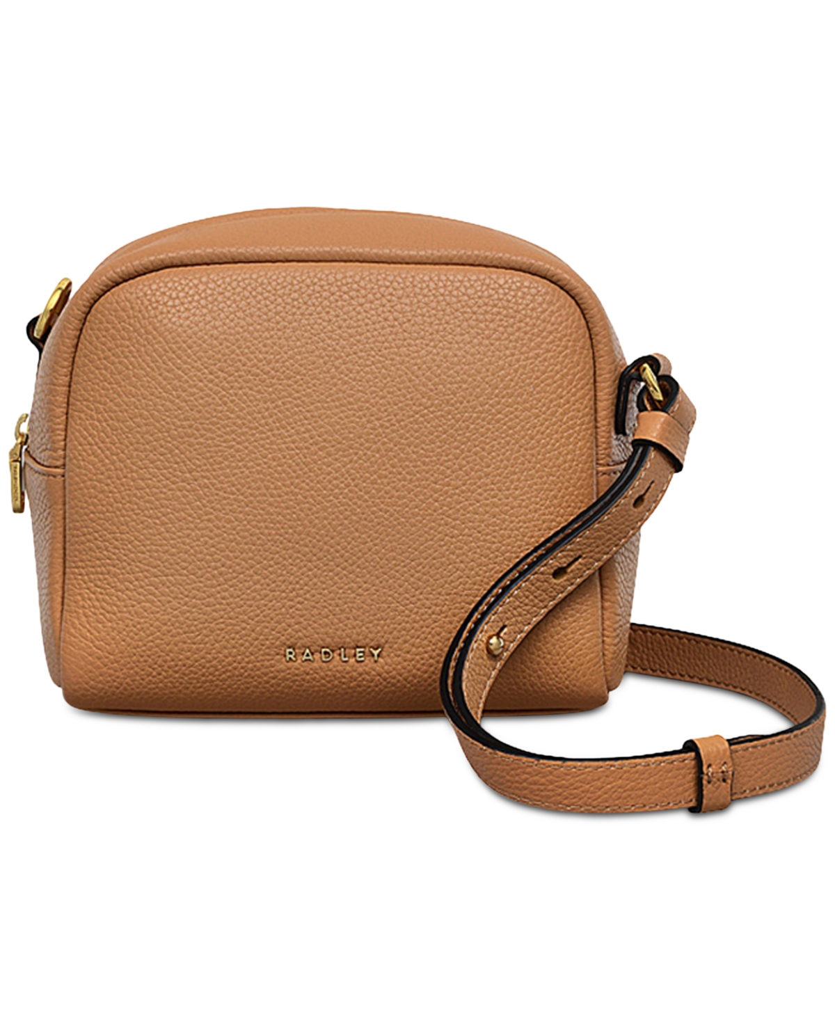The Daily Mini Leather Zip Around Crossbody Bag - Chai