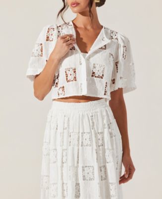 売れ筋商品|||アストール カットソー トップス レディース Women's Andolina Crop Top White ASTR the Label Women's Andolina Crop Top - Macy's
