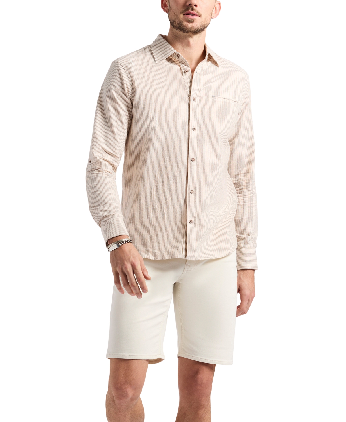 Buffalo David Bitton Men's Simbo Modern-fit Stripe Button-down Shirt