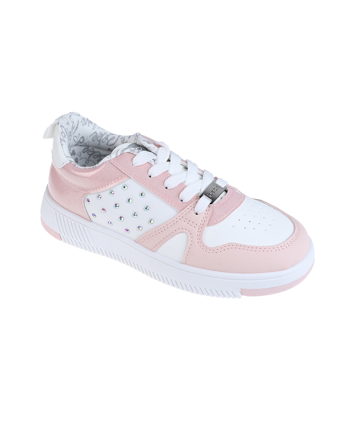 Bebe Little Girls Low Top Court Sneakers - White multi