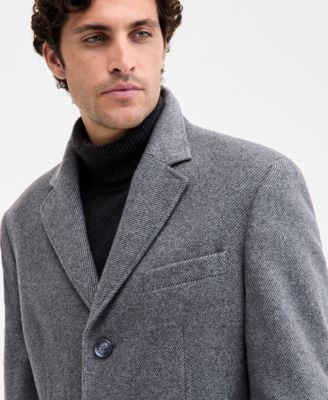 Ted by Men's Classic-Fit Twill Wool-Blend Overcoat