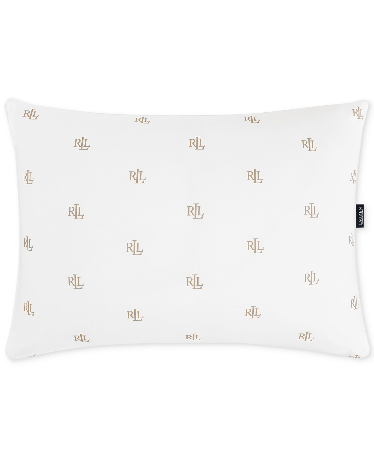 Ralph Lauren Logo Firm Density 2-pack Down Alternative Pillow, King In White