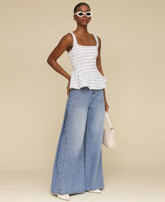 Avec Les Filles Women's Square-Neck Corset Peplum Top - Macy's Avec Les Filles Women's Square-Neck Corset Peplum Top - Macy's