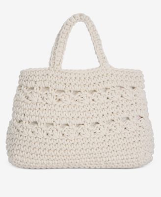 Crochet Medium Tote Bag, Exclusively at Macy's
