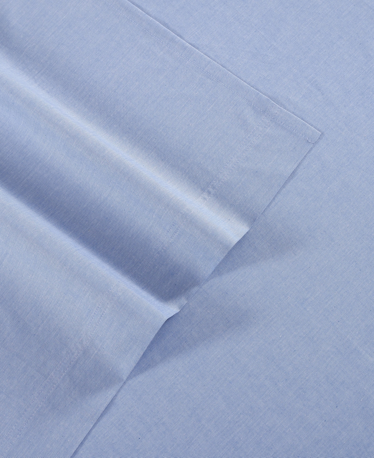 Tommy Hilfiger Solid 144-thread Count Cotton Chambray Washed 3-pc. Sheet Set, Twin In Blue