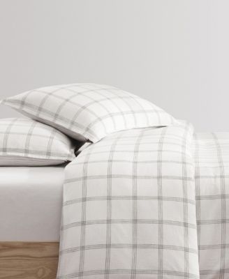 Modern Windowpane Faux Linen 3-Pc. Comforter Set, King