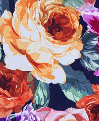 Women's One-Shoulder Floral Chiffon Dress