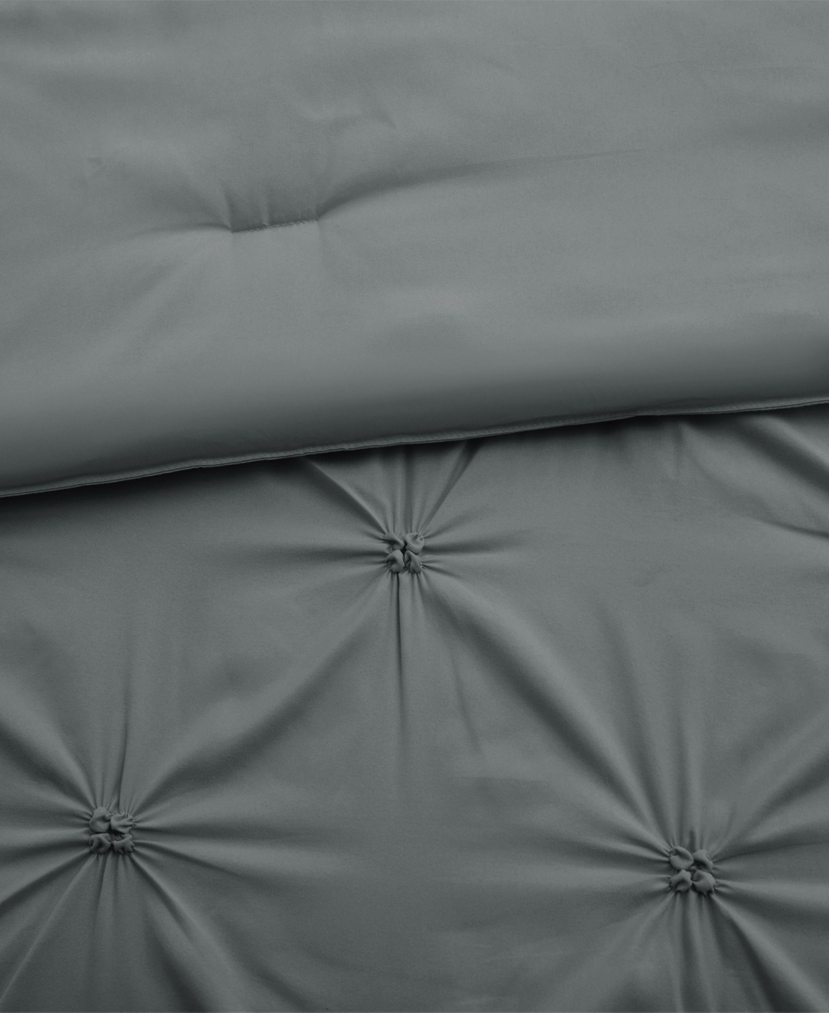 Unikome All Season Pintuck Down Alternative Comforter, Full/queen In Gray