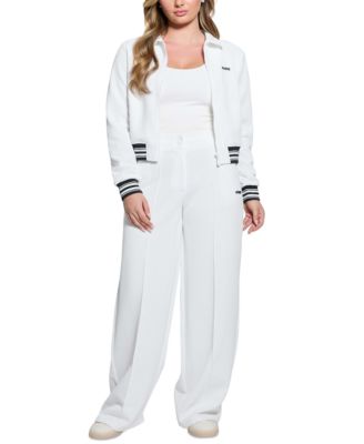 Women's Amaryllis Front-Zip Stripe-Trim Cardigan