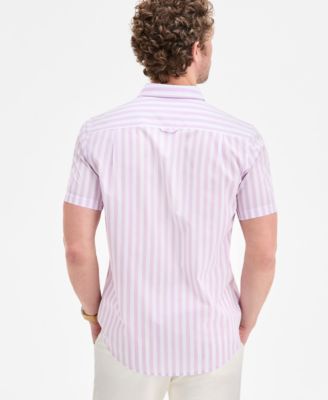Men's Bengali Short Sleeved Striped Button-Down Shirt, Exclusively at Macy's
