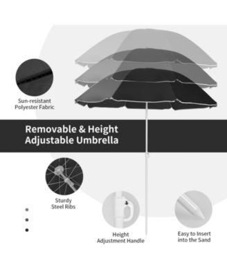 Portable Folding Picnic Double Chair With Umbrella
