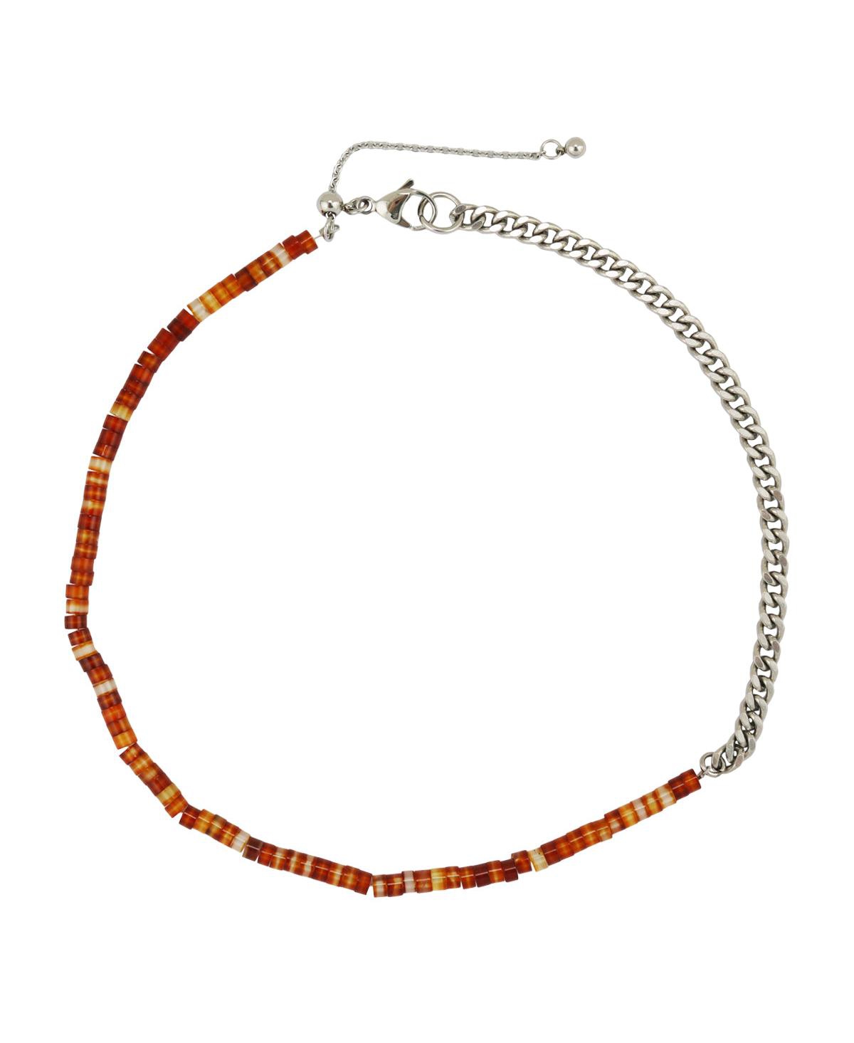 Red Agate / Silver Necklace - Red