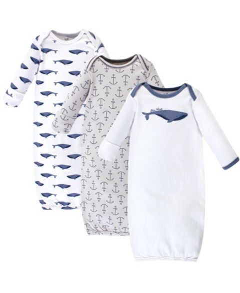 Платья Touched by Nature Soft Natural Cotton Sleep Gowns для мальчиков-малышей, цвет: Синий