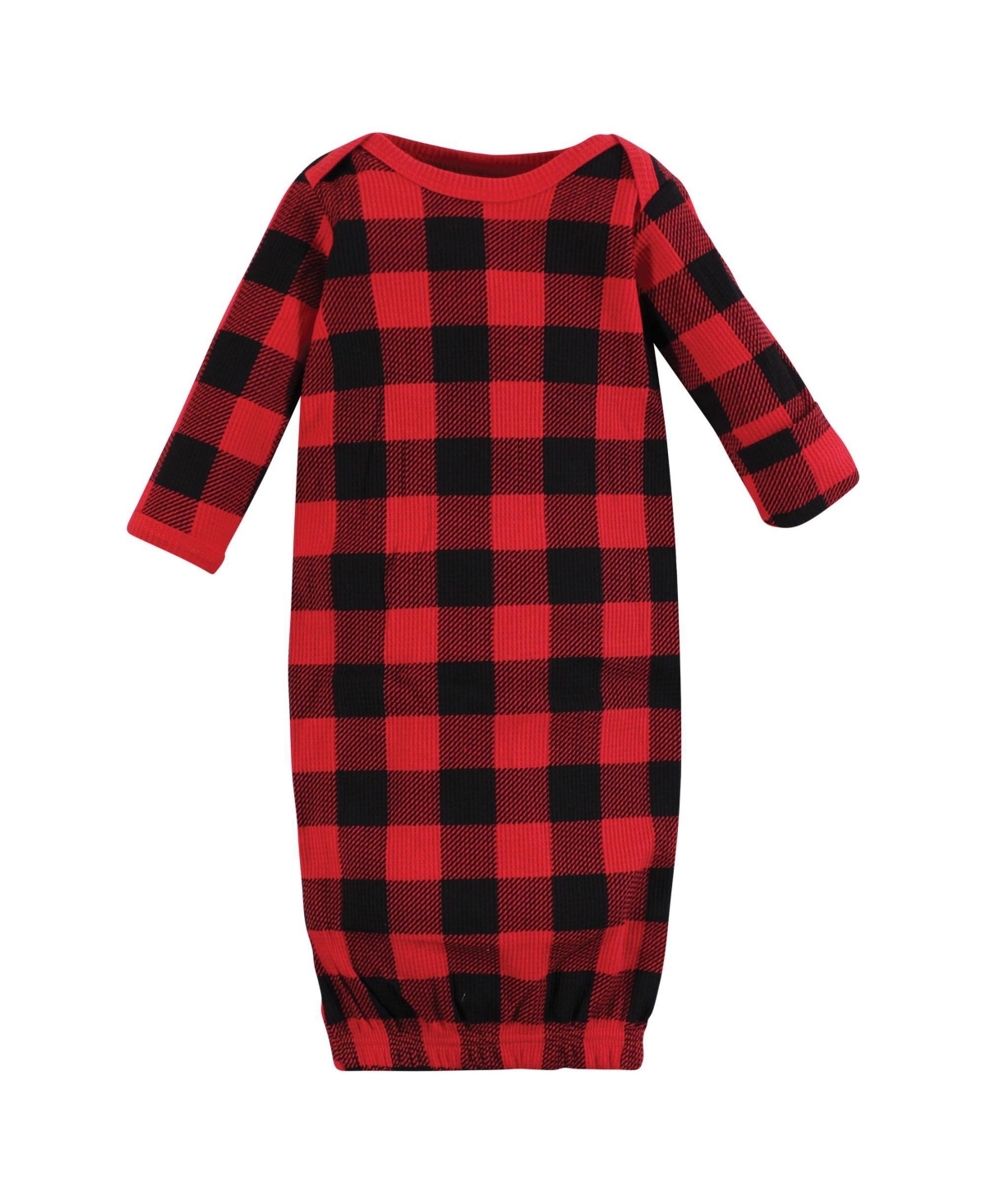 Hudson Baby Boys Thermal Gown 3pk, Sage Dinosaur, Newborn