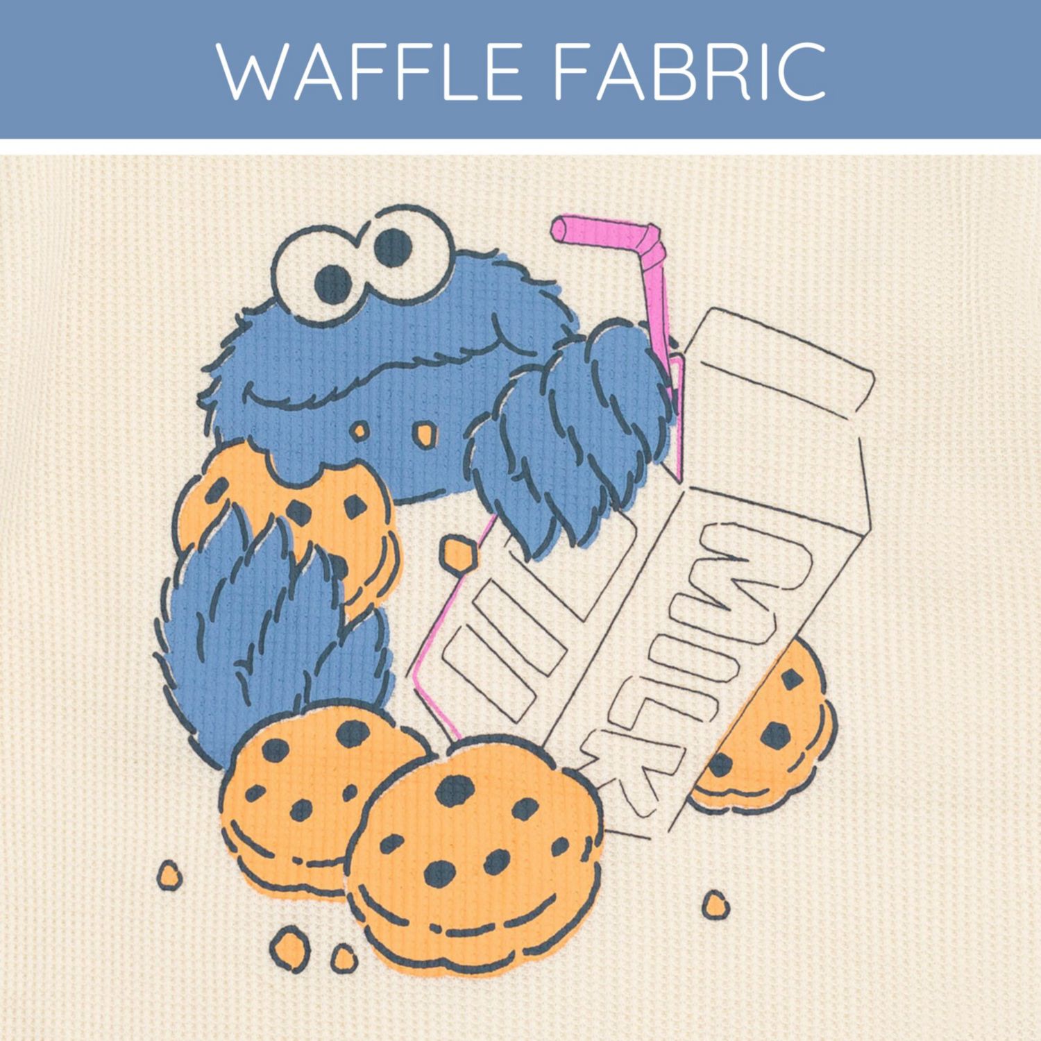Little Boys Cookie Monster T-Shirt and Waffle Shorts Set