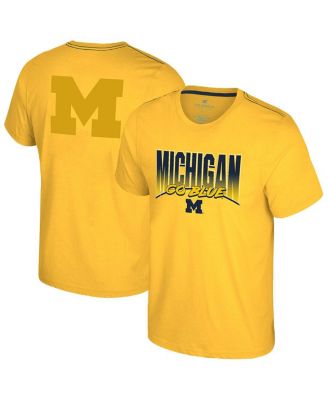 Colosseum - Men's  Maize Michigan Wolverines Dual Logo T-shirt