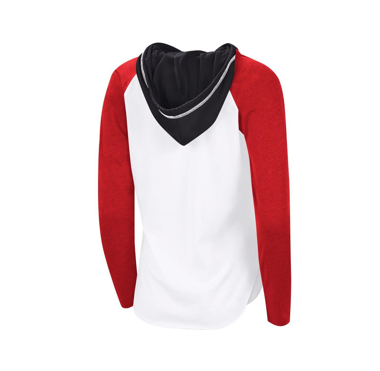 Women's White Detroit Red Wings VIP Raglan Long Sleeve Hoodie T-Shirt