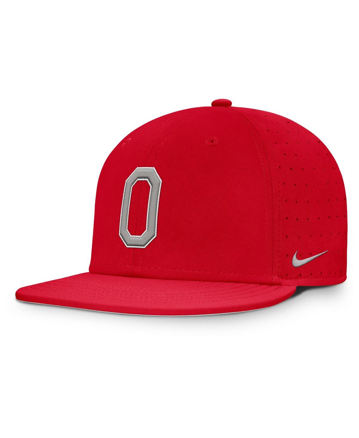 Nike Men's Scarlet Ohio State Buckeyes On-field Dugout True Performance Fitted Hat In Scarlet