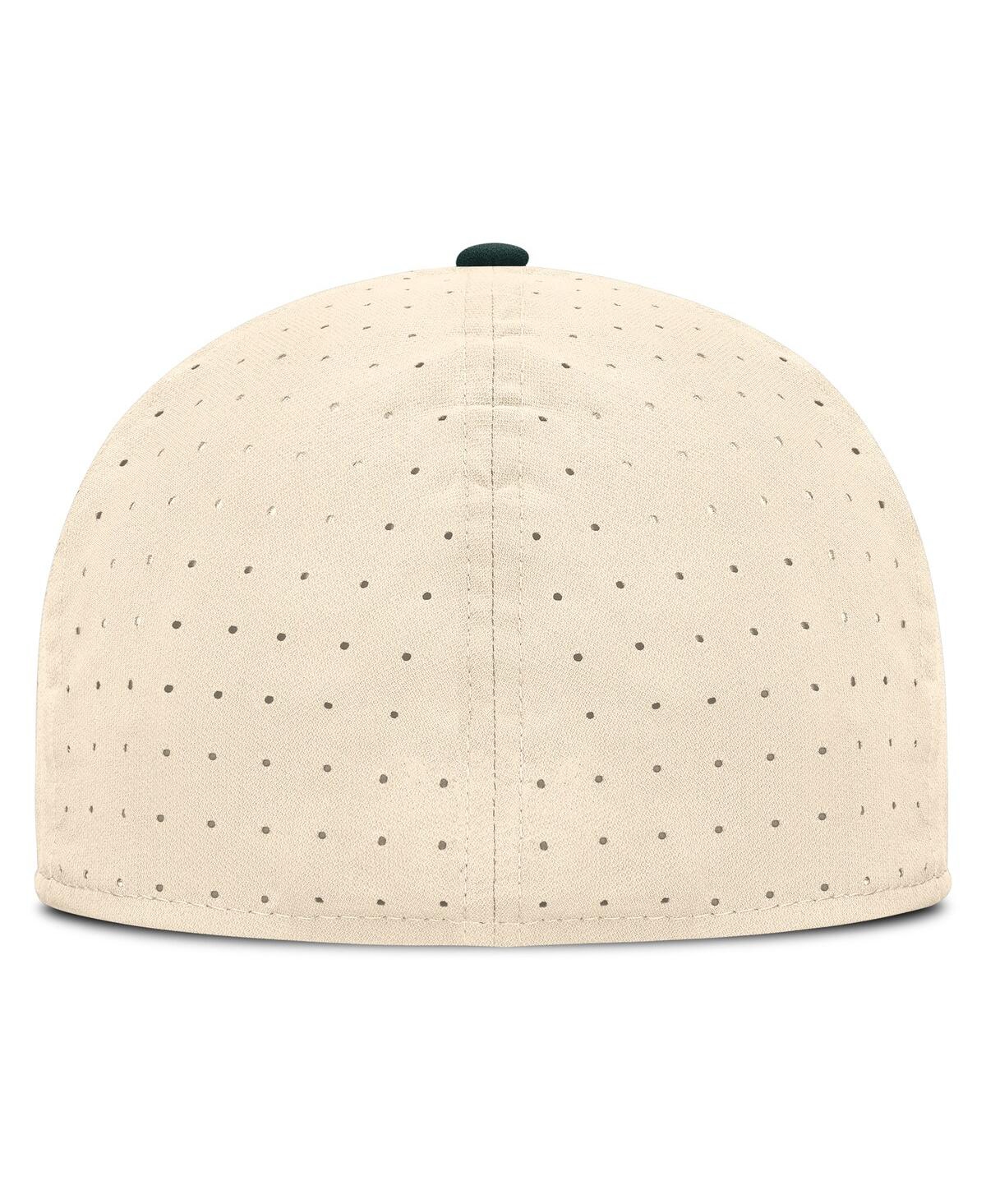 Nike Men's Natural Michigan State Spartans On-field Dugout True Performance Fitted Hat In Natural