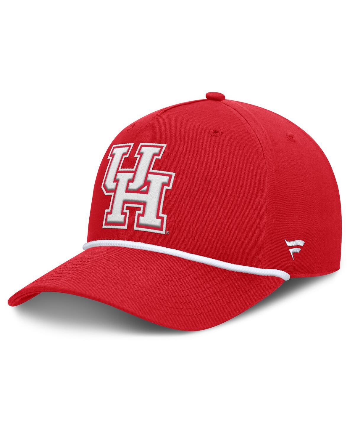 Fanatics Men's Red Houston Cougars Foul Ball Rope Adjustable Hat In Red