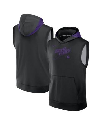 Nike - Men's Black Tampa Bay Rays Authentic Collection Performance Sleeveless Pullover Hoodie