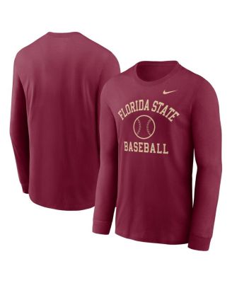 Nike - Men's  Garnet Florida State Seminoles Essential Baseball Arch Long Sleeve T-shirt