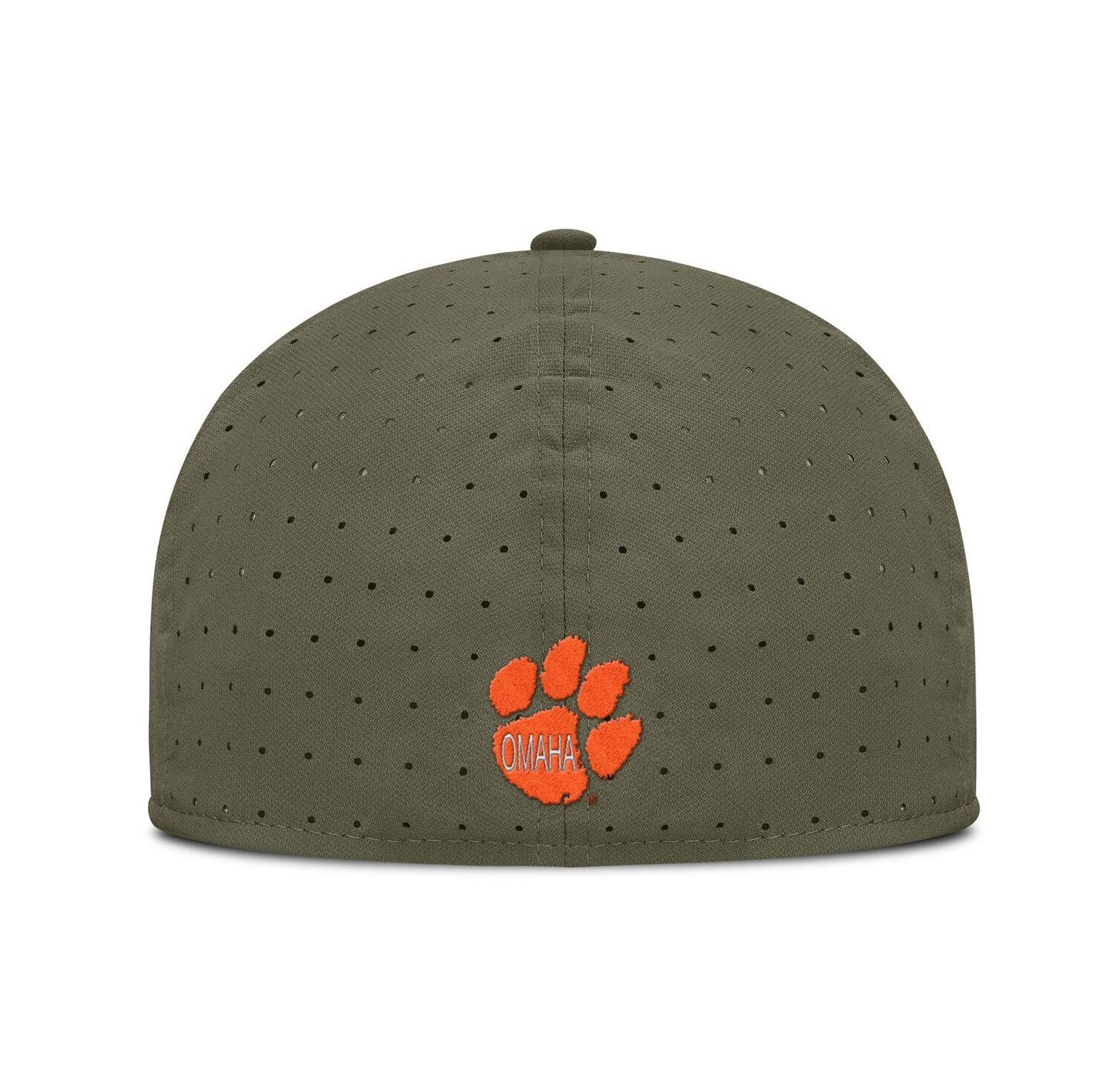 Men's Olive Clemson Tigers On-Field Dugout True Performance Fitted Hat