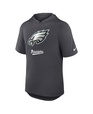 Men's Anthracite Philadelphia Eagles Tri-Blend Performance Hoodie T-Shirt
