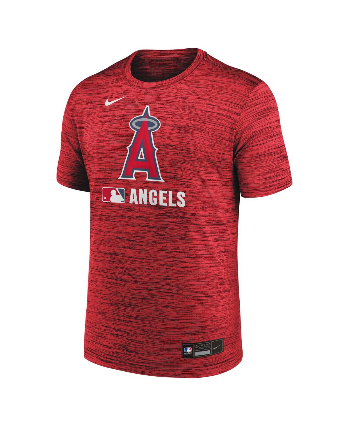 Nike Men's Red Los Angeles Angels Authentic Collection Velocity Performance Practice T-shirt In Red