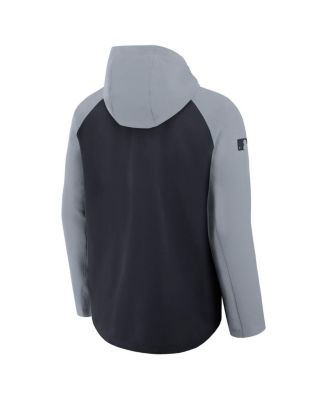 Men's Navy/Gray Detroit Tigers Authentic Collection Raglan Performance Full-Zip Jacket