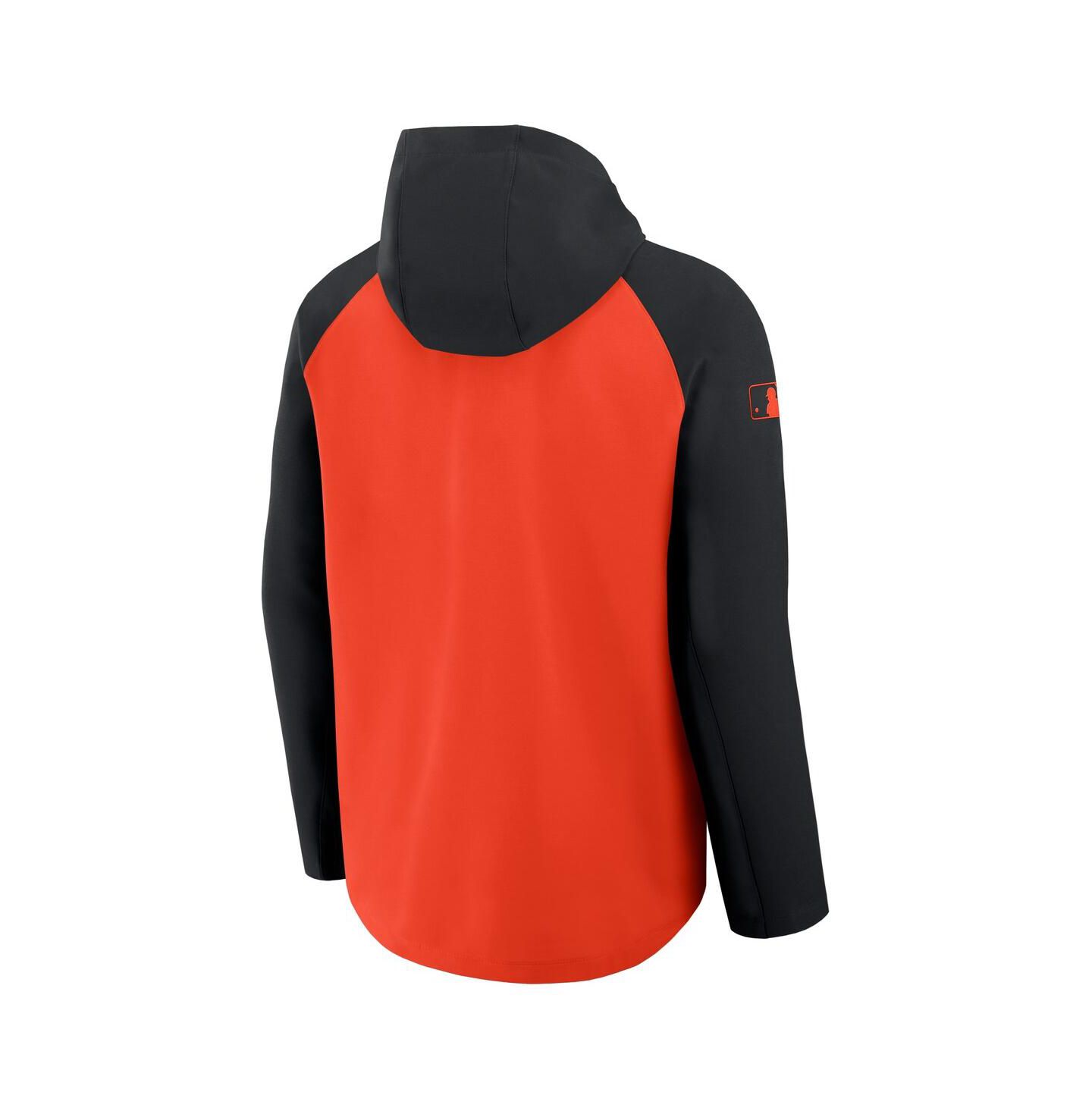 Мужская куртка Nike Orange/Black Baltimore Orioles Authentic Collection Raglan Performance Full-Zip — фото 2