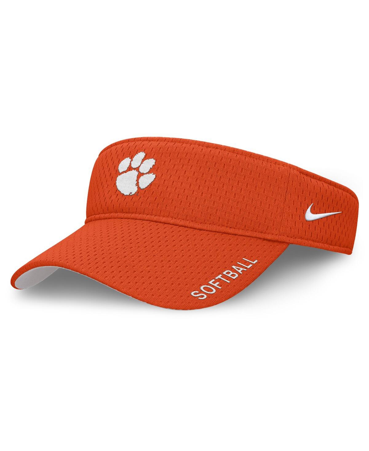 Nike Men's And Women's Orange Clemson Tigers 2025 Dugout Softball Ace Performance Adjustable Visor Hat In Orange