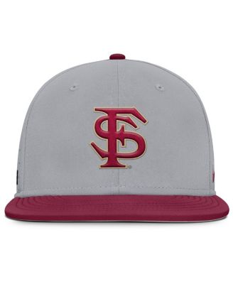 Men's Gray Florida State Seminoles On-Field Dugout True Performance Fitted Hat