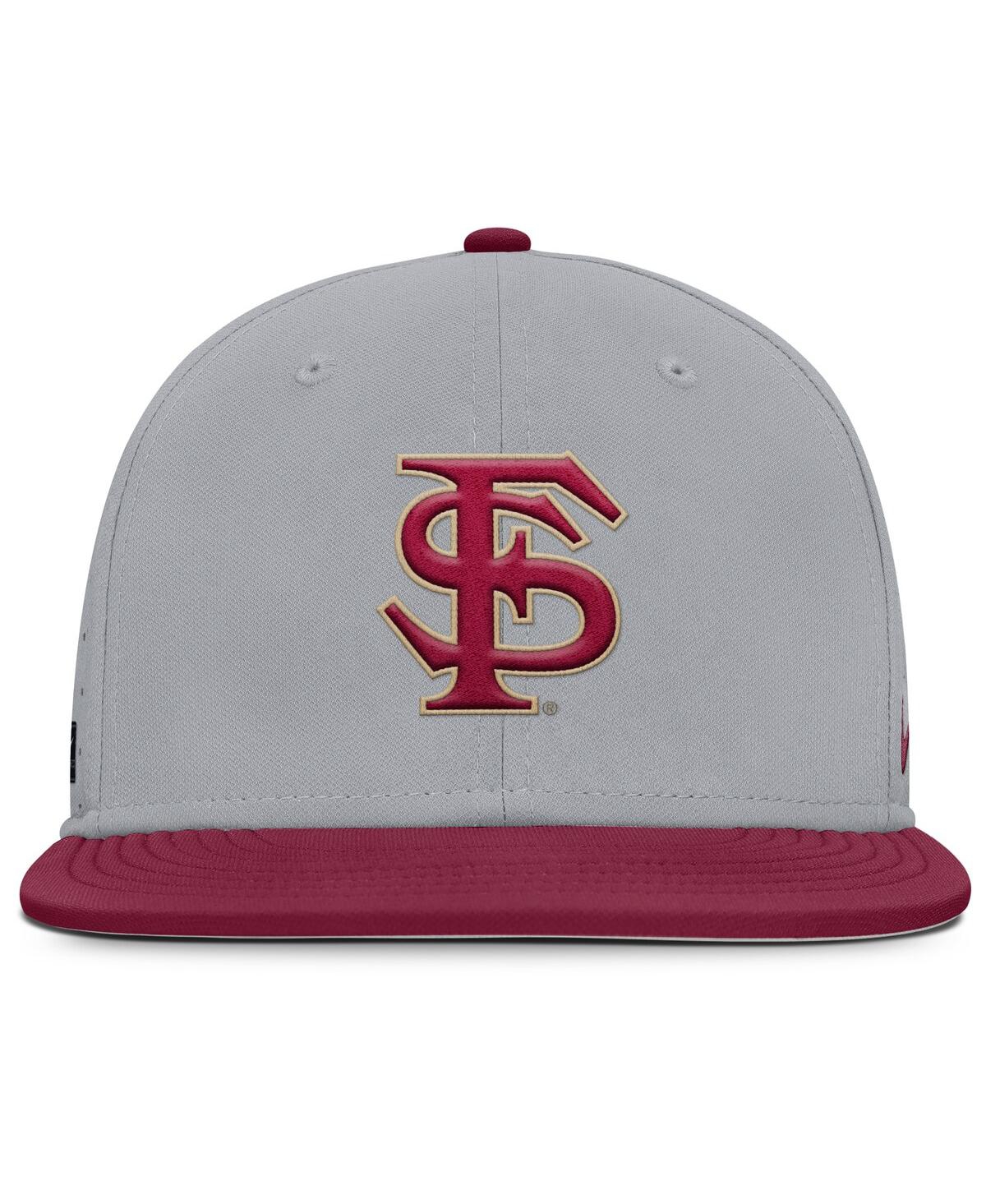Nike Men's Gray Florida State Seminoles On-field Dugout True Performance Fitted Hat In Gray