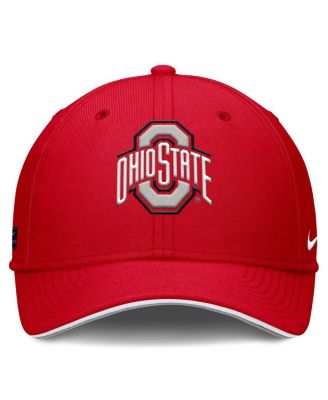 Men's Scarlet Ohio State Buckeyes 2025 Dugout Coaches Rise Swoosh Performance Flex Hat