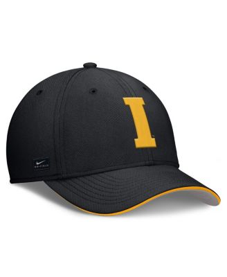 Men's Black Iowa Hawkeyes 2025 Dugout Coaches Rise Swoosh Performance Flex Hat