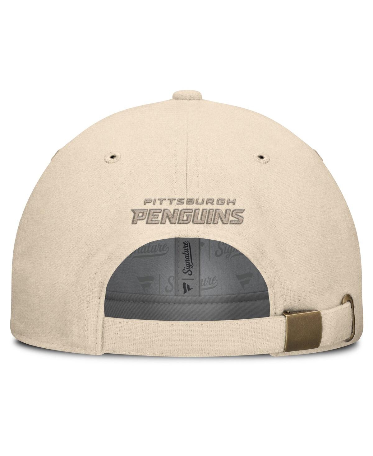 Fanatics Men's Tan Pittsburgh Penguins Front Office Canvas Adjustable Hat In Tan