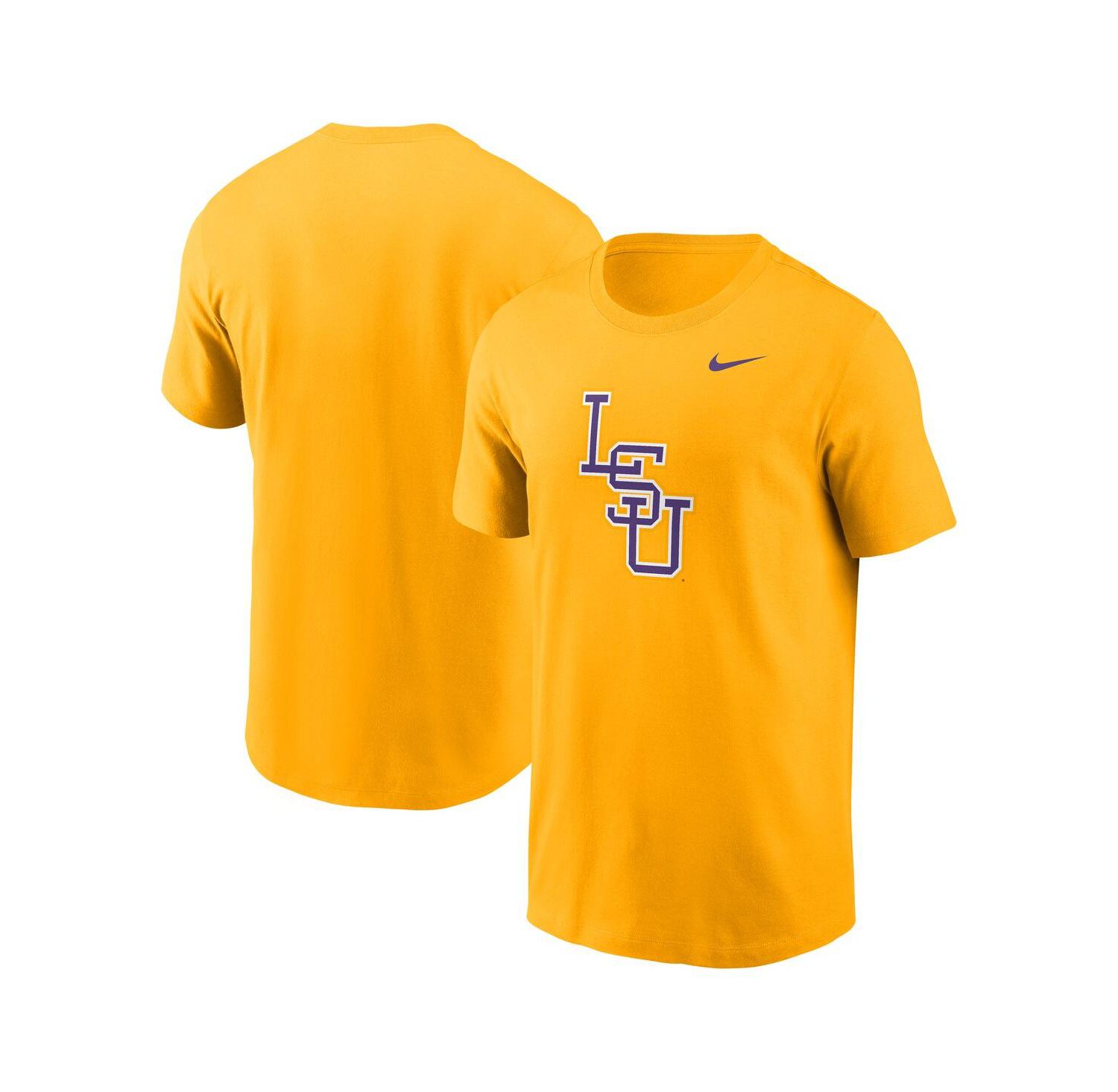 Men's Gold LSU Tigers Baseball Logo T-Shirt