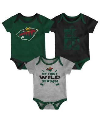 Outerstuff - Baby Boys and Girls Minnesota Wild Legend Three-Piece Bodysuit Set