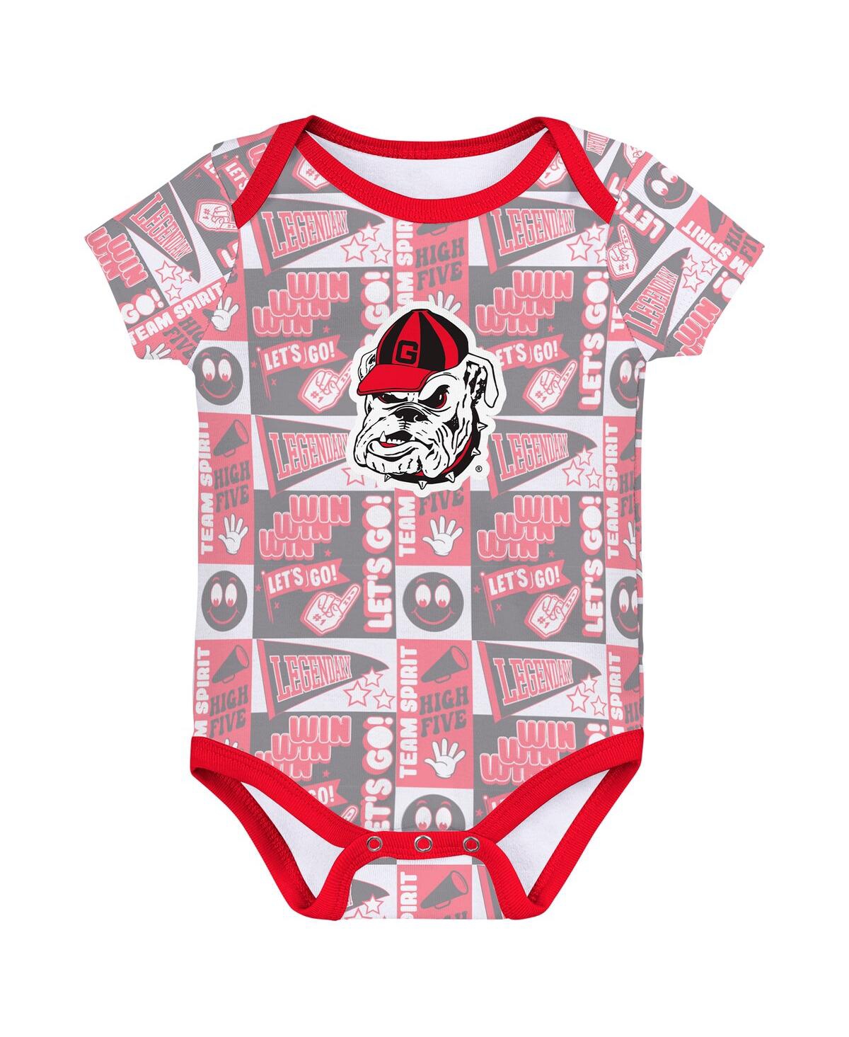 Outerstuff Baby Boys And Girls Georgia Bulldogs Sunday Comics Bodysuit, Set Of 3