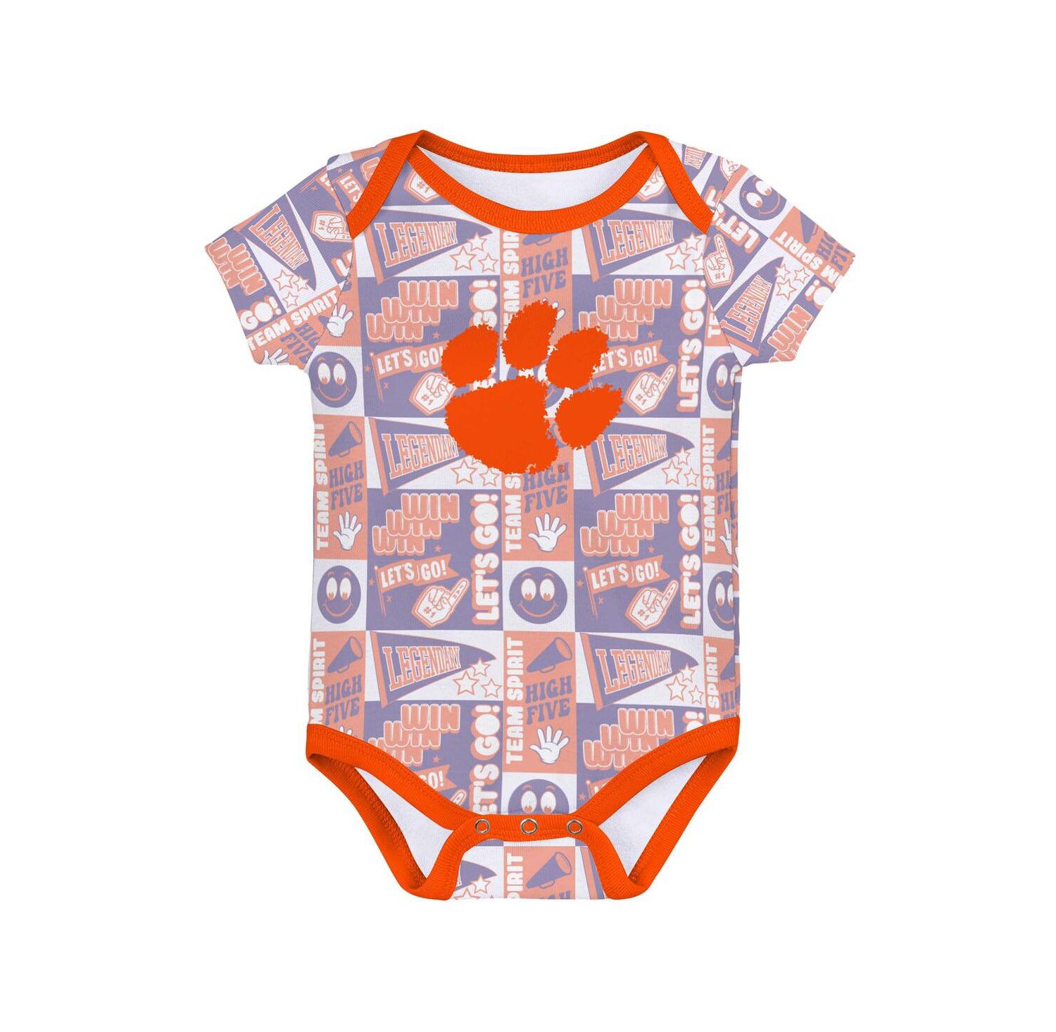 Newborn Orange Clemson Tigers Sunday Comics 3-Pack Bodysuit Set