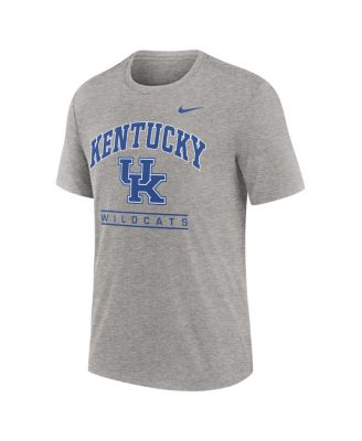 Men's Heather Gray Kentucky Wildcats Arch Over Logo Tri-Blend T-Shirt