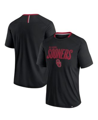 Fanatics - Men's Black Oklahoma Sooners Defender Fade Slant T-shirt